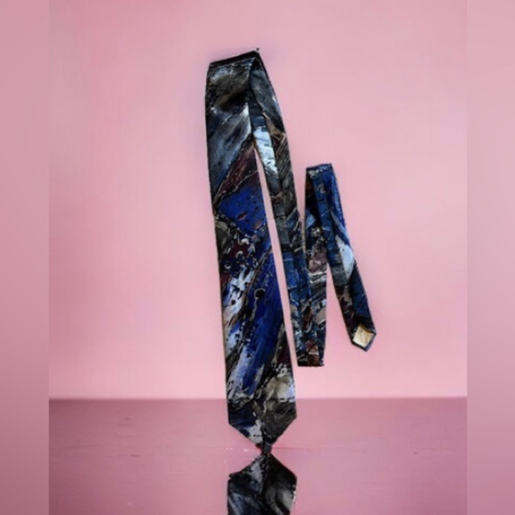 Italian All Silk Handmade Mens TIe 55" Colorful Tie - Picture 4 of 13